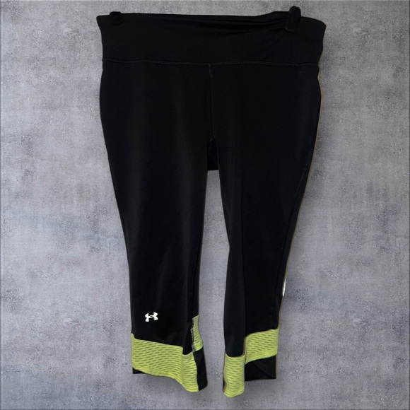Under‎ Armour Black and Green Leggings - Picture 1 of 4